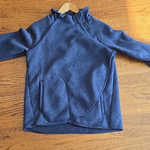 Merrell Women's Medium Cowl Neck Snap Thick Fleece Thumb Hole Pocket Pullover - Picture 9 of 16